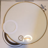 New Aquarian Force White 20" bass drum head with port hole FR20WH