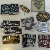 Drum Badges - Japanese Brands - Pearl, Tama, Trak HRK, Maxwin, Yamaha