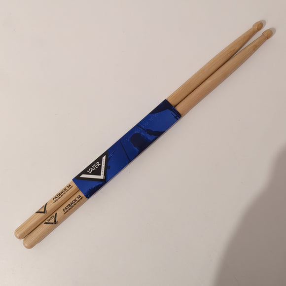 Vater Hickory 3A Fatback Wood Tip Drumsticks (New) VH3AW