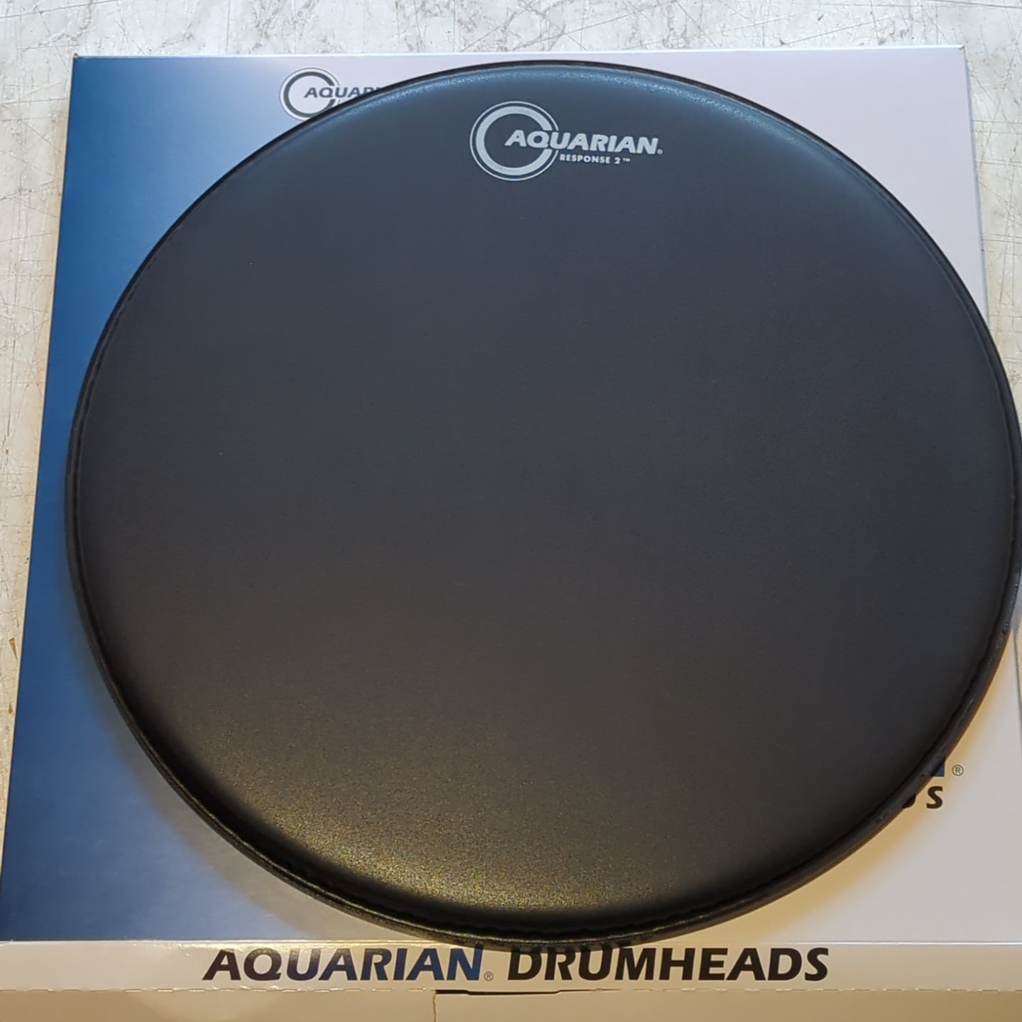Aquarian Response 2 Coated Black 16" skin TCRSP2-12BK  | Heads