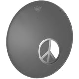 Remo Peace Sign 6" Kick Drum Port or large Chrome Sticker.
