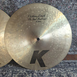 Used Zildjian K Custom Dark 13" Hi Hat Cymbals