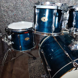 Used Tama Rockstar Drum Kit Shell Pack 22,10,12,14 Blue Lacquer
