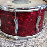 Vintage Premier 14"x8" Red Pearl Tom Drum Used