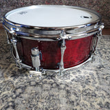 Mapex Black Panther Cherry Bomb 13" x 5.5" Snare Drum (Used) Red