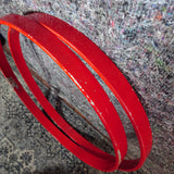Pair of Used Red Wood Bass Drum Hoops 22" (1 cracked)