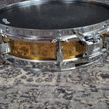 Used Pearl Piccolo Brass shell 13"x3.5" Snare Drum