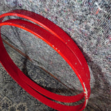 Pair of Used Red Wood Bass Drum Hoops 22" (1 cracked)