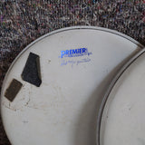 Used Premier Rod Morgenstein Coated 12" & 13" Drum Heads