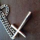 Jesus Christ Crucifiction Cross Drum Key on a Chain Used