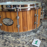 Mint Dixon Mel Gaynor Signature snare Maple/Zebrawood 14"x6" Snare Drum (1)