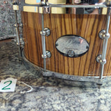 Mint Dixon Mel Gaynor sig. snare Maple/Zebrawood 14"x6" Snare Drum (No. 2)