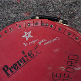 Used Premier Red Hard Case for 13" or 14"  Drum | Graffiti / Sticker