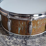 Mint Gretsch Keith Carlock Signature Natural Patina Brass 14"x5.5" Snare Drum