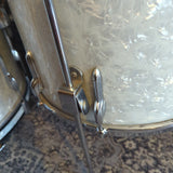 Vintage 60s/70s Premier Drum Kit in White Pearl - setup lefty