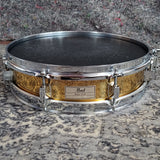 Used Pearl Piccolo Brass shell 13"x3.5" Snare Drum 2000s