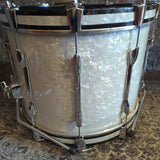 Vintage 60s/70s Premier Drum Kit in White Pearl - setup lefty