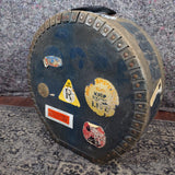 Used  14" Snare Drum Case Covered with Vintage Stickers - Ludwig / Evans /Zildjan