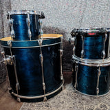 Used Tama Rockstar Drum Kit Shell Pack 22,10,12,14 Blue Lacquer