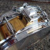 Used Pearl Piccolo Brass shell 13"x3.5" Snare Drum
