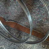 Pair of Used Pearl Smokey Chrome Bass Drum Hoops