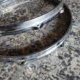 Vintage Gretsch 14" Die Cast Snare Hoop Pair 10 Hole
