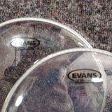 Used Evans G2 Clear 12" & 13" Drum Heads