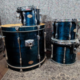 Used Tama Rockstar Drum Kit Shell Pack 22,10,12,14 Blue Lacquer