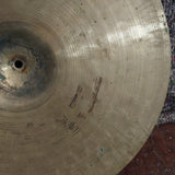 Vintage Italian Cymbal 14" pre 40s by the look of it. Bottom Hi Hat / heavy crash