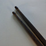 Vintage Pair of Very Dark Wood Thin Drum Sticks