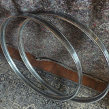 Pair of Used Pearl Smokey Chrome Bass Drum Hoops