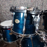 Used Tama Rockstar Drum Kit Shell Pack 22,10,12,14 Blue Lacquer