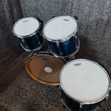 Used Tama Rockstar Drum Kit Shell Pack 22,10,12,14 Blue Lacquer