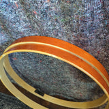 Pair of Used Orange Mapex Bass Drum Hoops