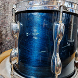 Used Tama Rockstar Drum Kit Shell Pack 22,10,12,14 Blue Lacquer