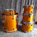 Used Tama Starclassic Performer 90s MIJ Birch 5 Piece Drum Kit. 20,10,12,14, Amber Gold
