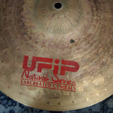 Used UFIP Naturals 15" Light Hi Hat Cymbals