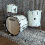 Vintage 60s/70s Premier Drum Kit in White Pearl - setup lefty