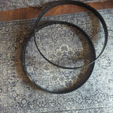 Pair of Used Black Painted Wood Bass Drum Hoops