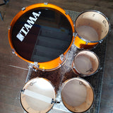 Used Tama Starclassic Performer 90s MIJ Birch 5 Piece Drum Kit. 20,10,12,14, Amber Gold