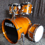 Used Tama Starclassic Performer 90s MIJ Birch 5 Piece Drum Kit. 20,10,12,14, Amber Gold
