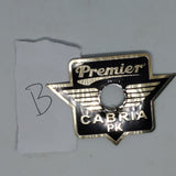 Drum Badges - UK brands- Premier, Carlton Dallas, New Sound, Ajax B&H, Olympic, Hayman
