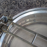 Used Rogers Script Badge Dynasonic Brass 14"x5.5" Snare Drum 1970s