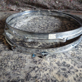 Vintage Gretsch 14" Die Cast Snare Hoop Pair 10 Hole