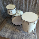 Vintage 60s/70s Premier Drum Kit in White Pearl - setup lefty