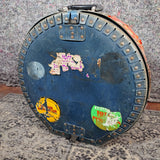 Used  14" Snare Drum Case Covered with Vintage Stickers - Ludwig / Evans /Zildjan