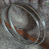 Pair of Used Pearl Smokey Chrome Bass Drum Hoops