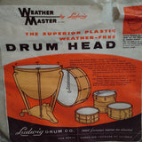 NOS Ludwig Weathermaster 17" White Drum Head