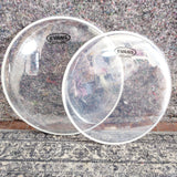 Used Evans G2 clear 12" & 13" Drum Heads