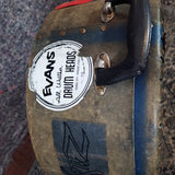 Used  14" Snare Drum Case Covered with Vintage Stickers - Ludwig / Evans /Zildjan